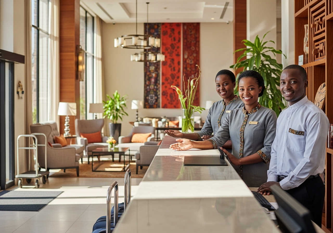 The Compassview team welcoming guests